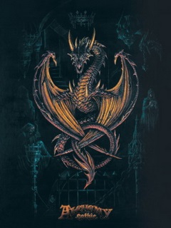 Дракон готика - обои на заставку телефона 240x320