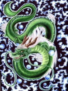 Китайский дракон - обои на заставку телефона 240x320